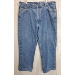 Carhartt Jeans Denim Flannel Lined Relaxed Fit Mens Work Jeans Size 42 X 30 B172